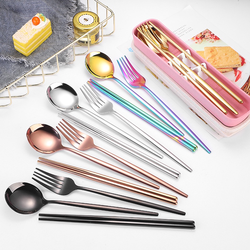 Bộ Dụng Cụ Ăn Uống Bằng Thép Không Gỉ Chất Lượng Cao