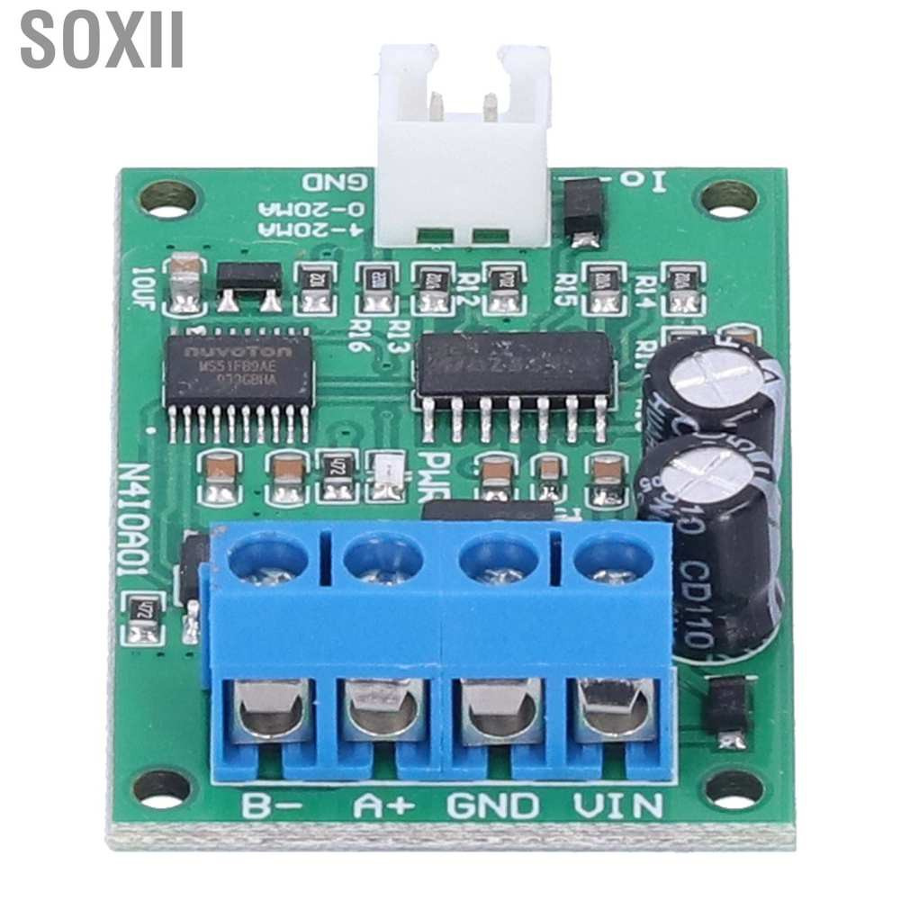 Soxii DAC Converter Module DC 12V RS485 to 4‑20MA 0‑20MA Voltage Current Board for PLC