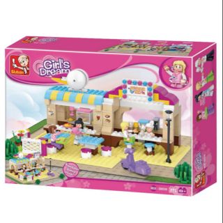 Đồ Chơi Lắp Ráp Sluban - Girl's Dream - Cafe Sân Vườn M38-B0530