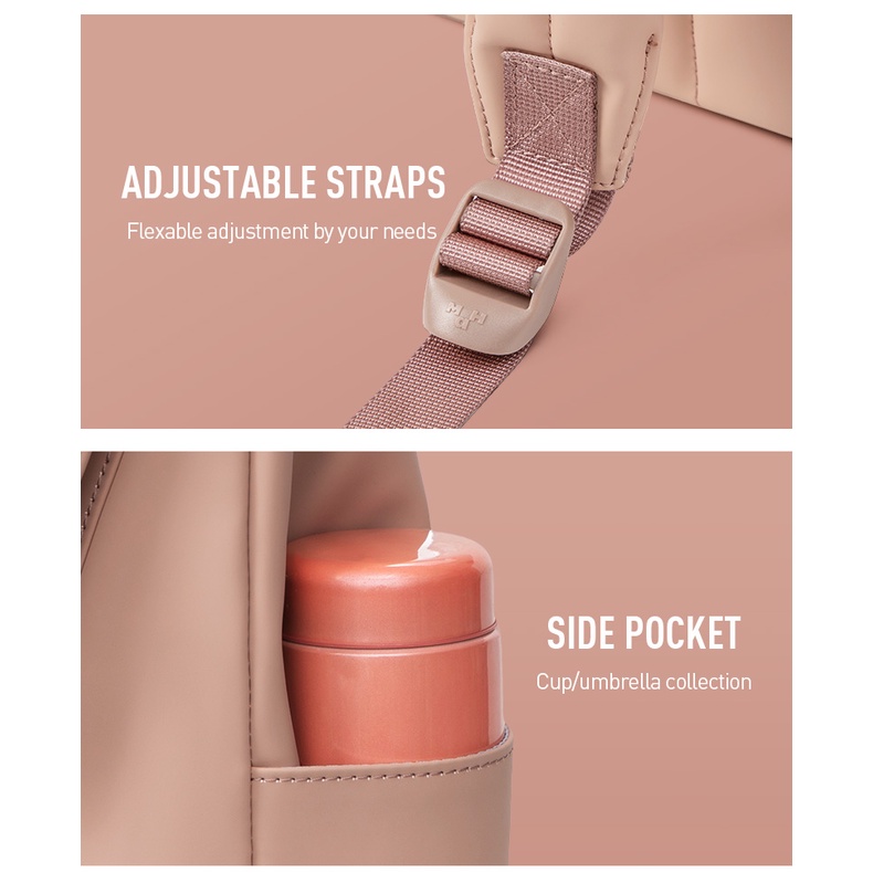 MAH YOUNG Ba lô da PU trẻ trung dành cho nữ-14 inch