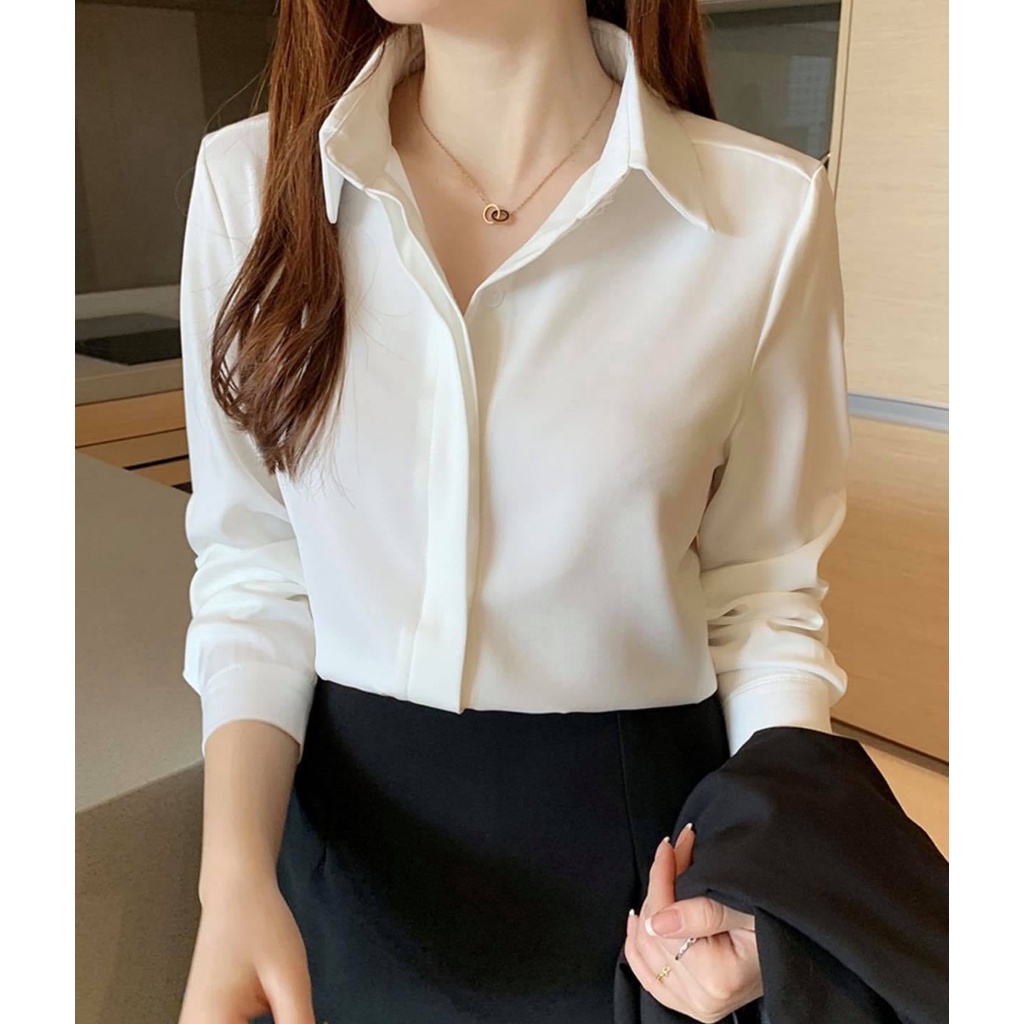 Áo Sơ Mi Nữ Công Sở Nhiều Màu Chất Liệu Lụa Mềm Mịn Cao Cấp | BigBuy360 - bigbuy360.vn