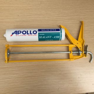 Keo silicon Apolo A300 + súng bắn keo (Trong, Sữa)