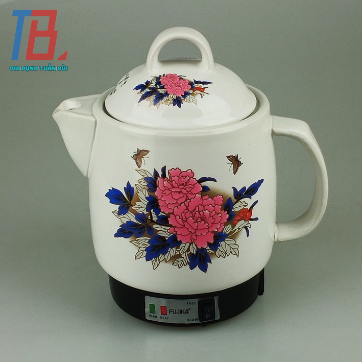 Ấm sắc thuốc Fujika FJ-CK33 dung tích 3L (MÀU TRẮNG) công suất 450W - Chính hãng BH 12 tháng