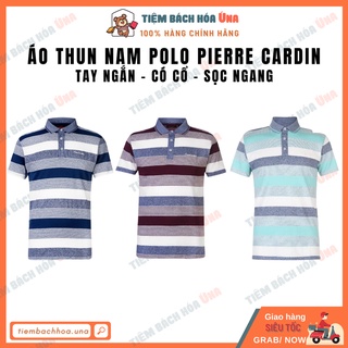 Áo thun nam polo có cổ tay ngắn sọc ngang Pierre Cardin