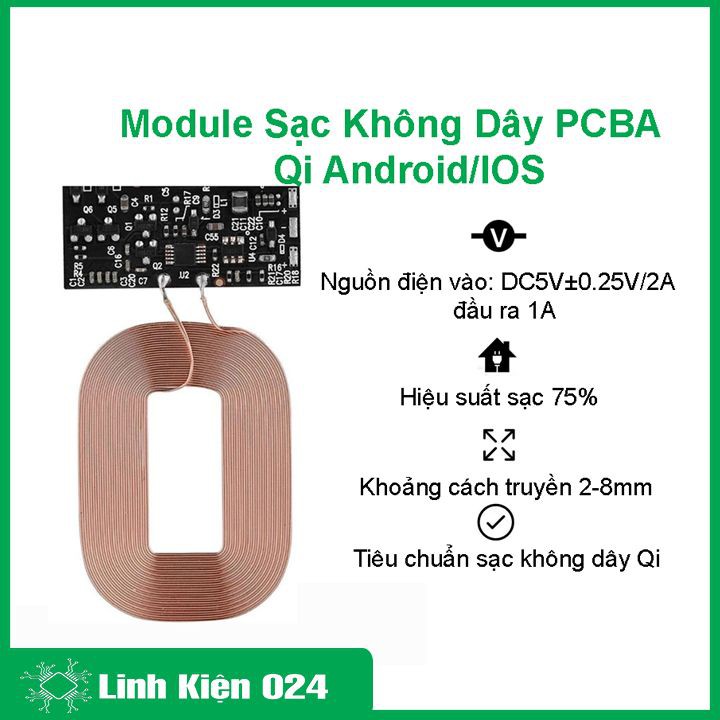 Module sạc không dây PCBA Qi Android/IOS - bộ thu