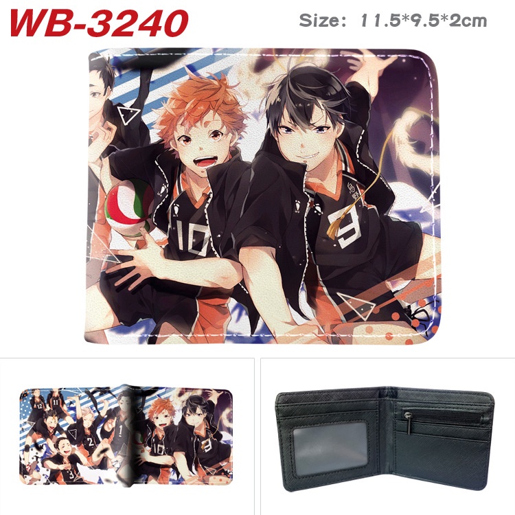 Ví Ngắn Dạng Gập In Hình Bóng Chuyền Hoạt Hình Dành Cho Nam Và Nữ