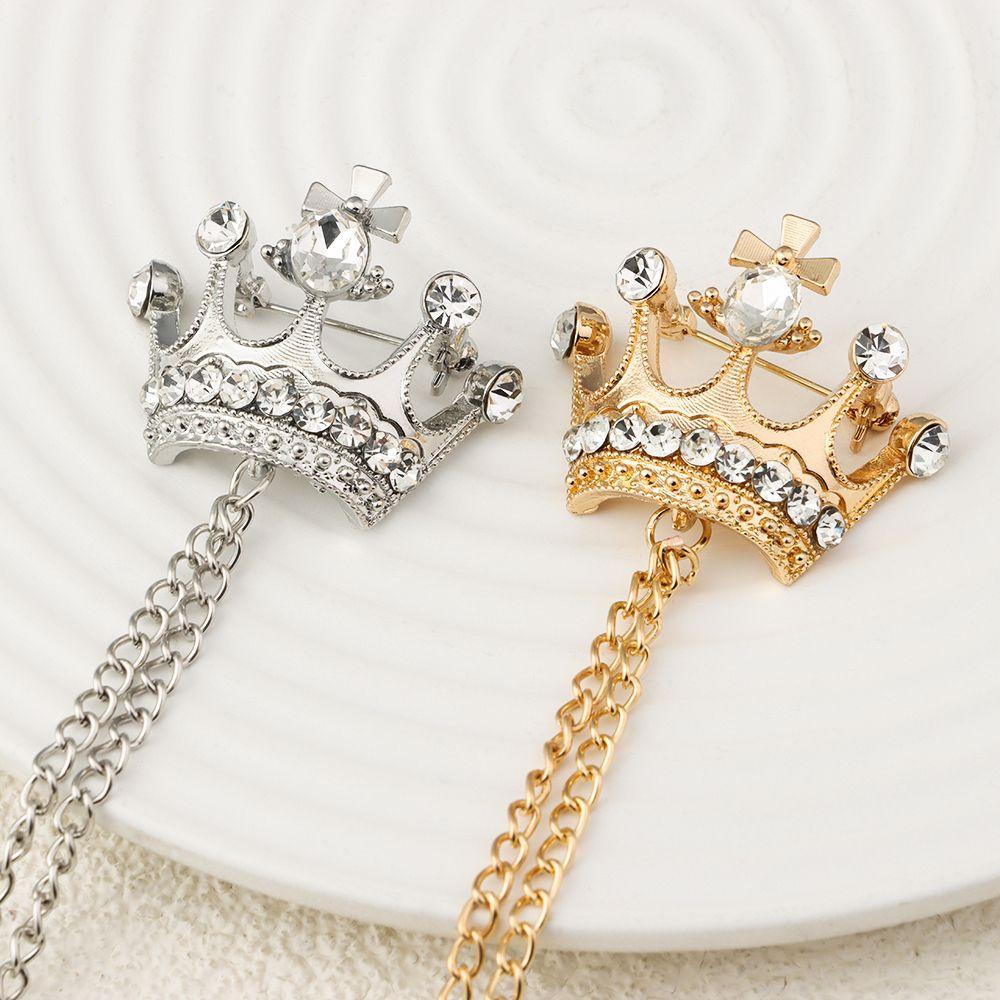 Kẹp Cổ Áo Sơ Mi Phối Dây Xích Tua Rua Cá Tính|Ghim Cài Cổ Áo Thiết Kế Đơn Giản Tiện Dụng