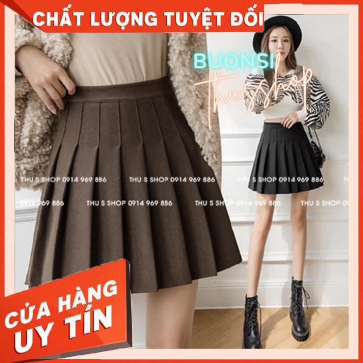 Chân Váy Tennis Dáng Ngắn Xếp ly lưng cao có quần lót trong Kiểu Xòe cực Xinh CV1D06 - SIÊU HOT