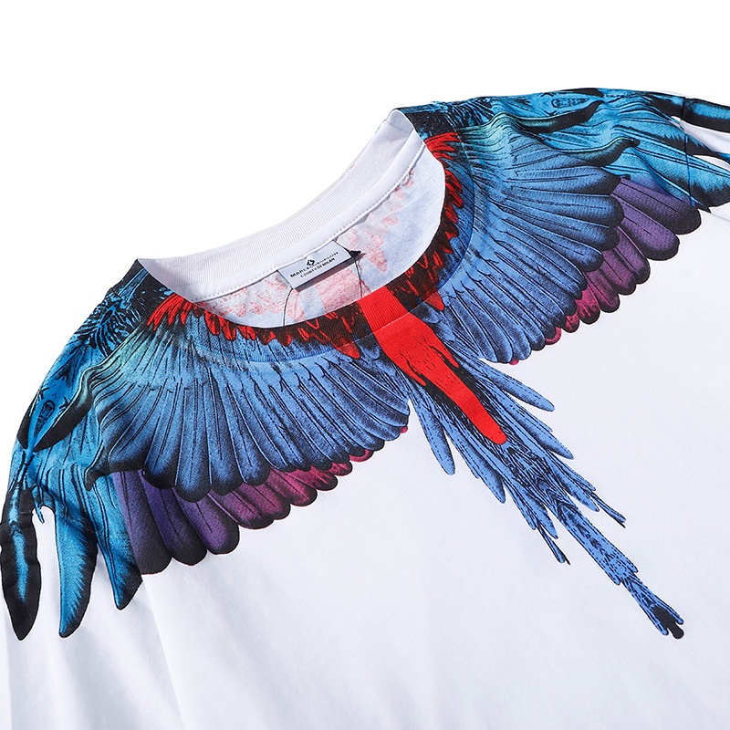 Áo thun tay ngắn bằng cotton plus size m-xxl in hình đôi cánh phong cách cổ điển dành cho nam và nữ