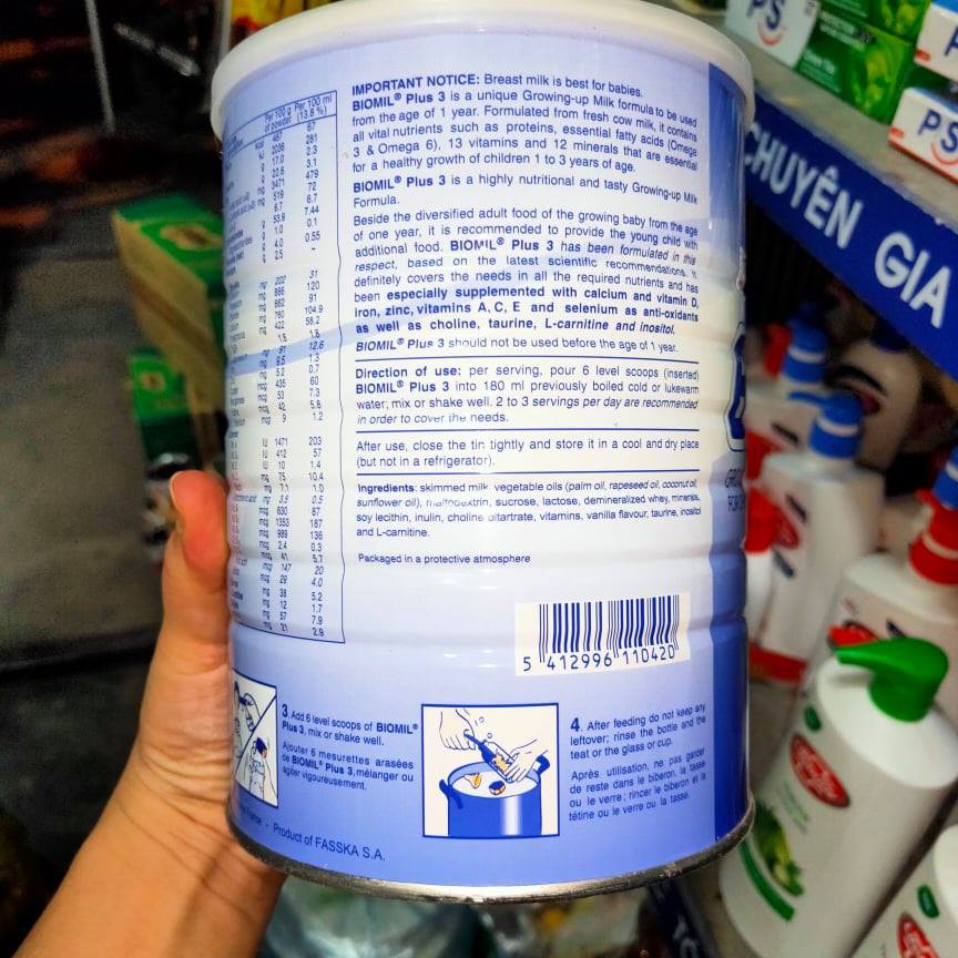 [CHÍNH HÃNG] Sữa bột Biomil Plus số 3 - 800g