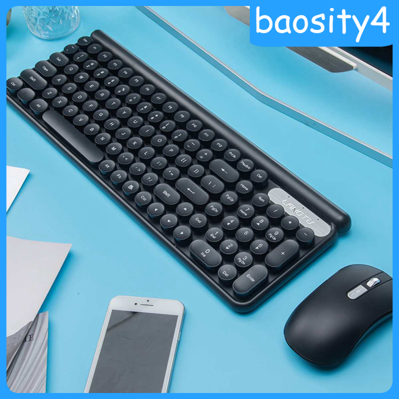 Set Bàn Phím + Chuột Không Dây 2.4g Phong Cách Retro | BigBuy360 - bigbuy360.vn