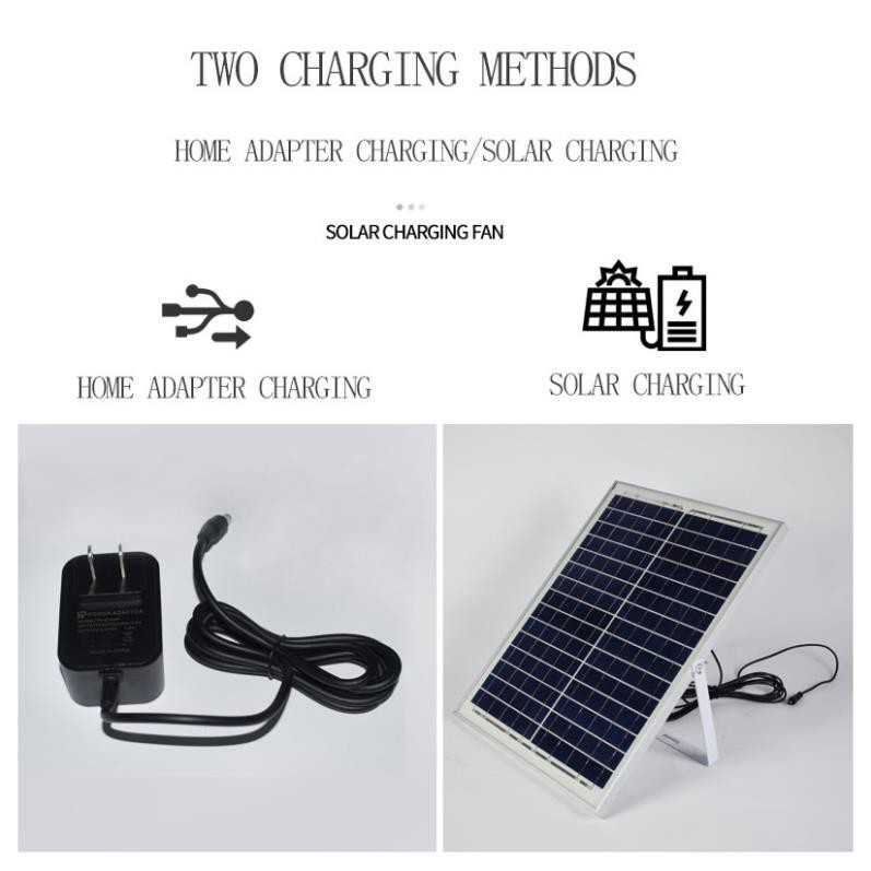 Quạt tích điện năng lượng mặt trời 40W [ Bảo hành 12 tháng] quạt đứng không chổi than,dùng liên tục 10h không cần sạc | BigBuy360 - bigbuy360.vn