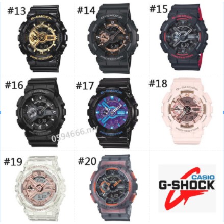 Đồng Hồ Điện Tử Thể Thao Casio G-Shock Gma-S110Mp Chống Thấm Nước Màu Hồng / Bạc Cổ Điển Cho Nữ Ba110