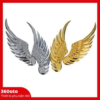 Logo Dán Xe Ôtô 🚗FREESHIP🚗 Logo 3D Đôi Cánh Thiên Thần