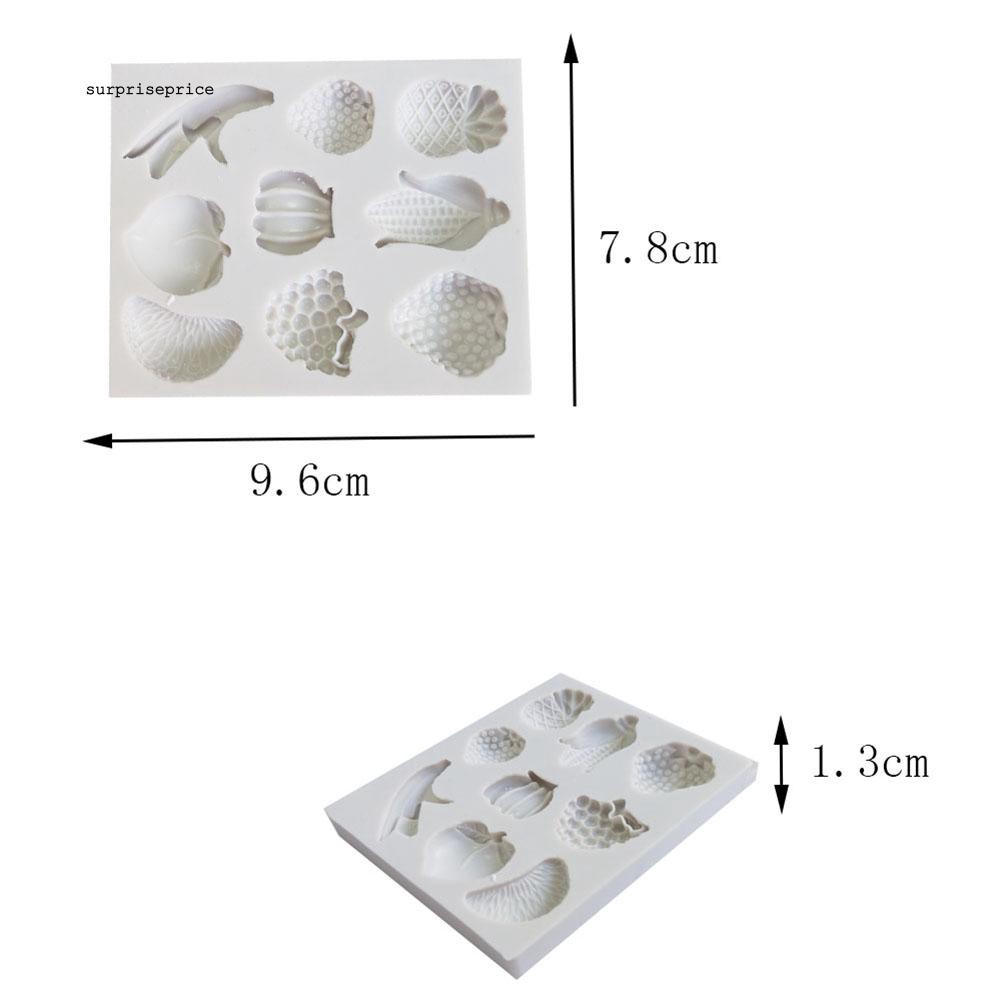 Khuôn làm bánh/ kẹo silicone hình trái cây đáng yêu DIY đa năng tiện lợi