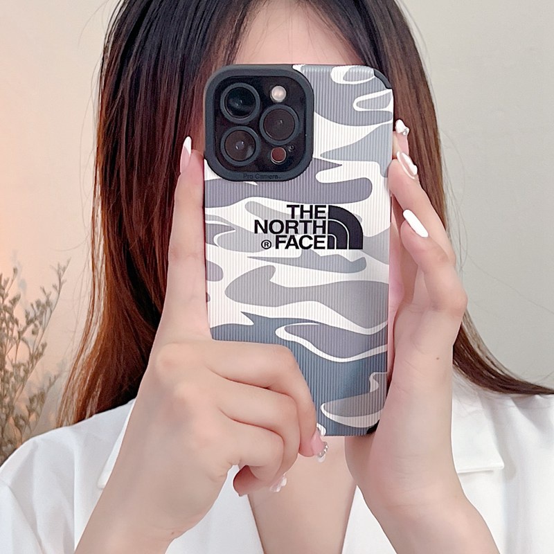 Camera Bảo vệ da Vỏ mềm IP IPhone 7 8 + 14 Plus X XR SE 2020 XS Max 11 13 14 Pro Max ngụy trang Trắng đen mặt bắc Thời trang nam shin case