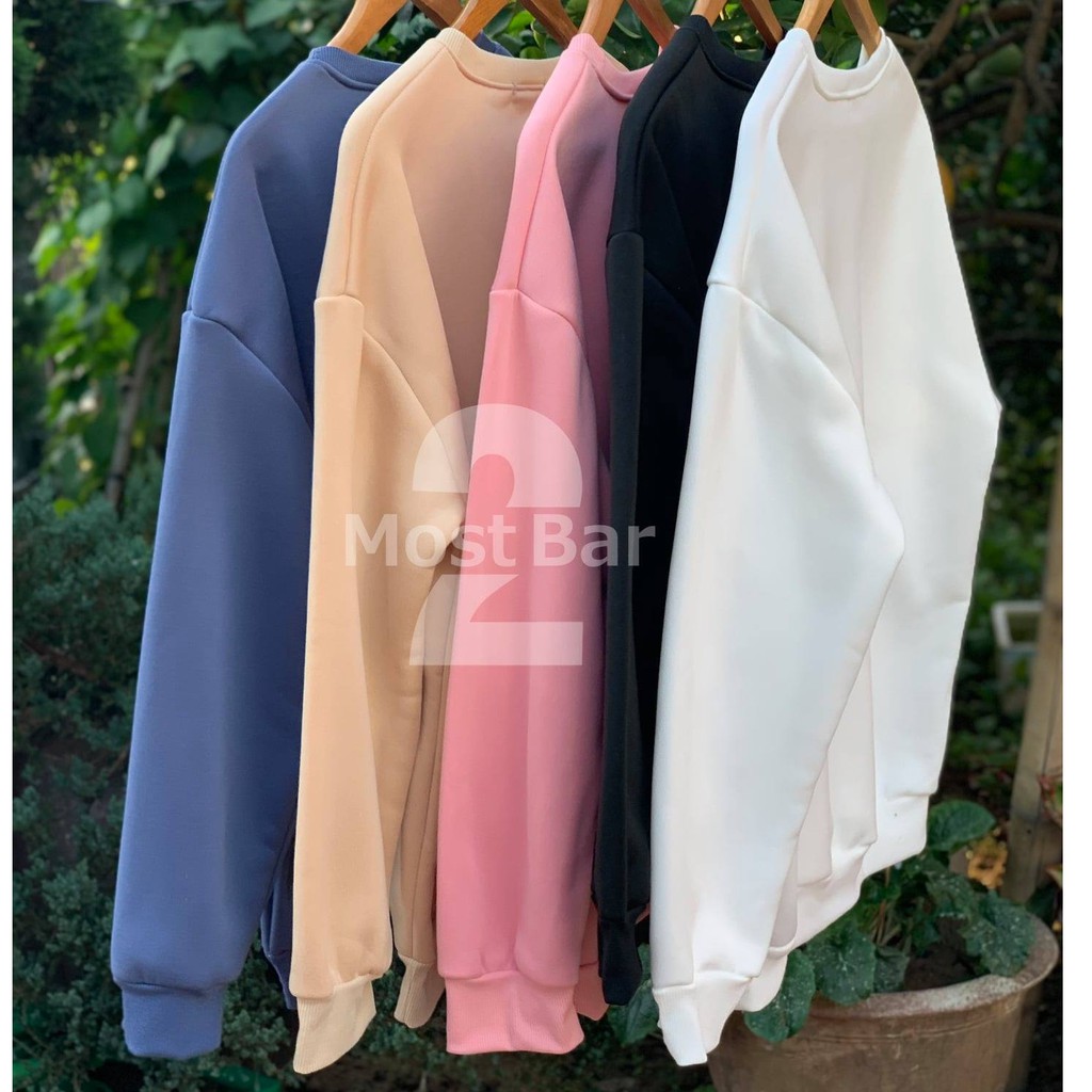 Áo nỉ bông basic unisex fullsize M-3XL (45kg, 80kg, 90kg tối đa 100kg), áo sweater nam bigsize | BigBuy360 - bigbuy360.vn