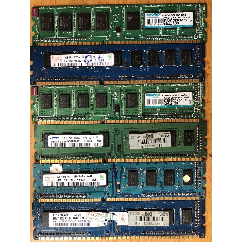 Ram Pc 1GB DDR3, samsung, Hp, KIngston,Kingmax
