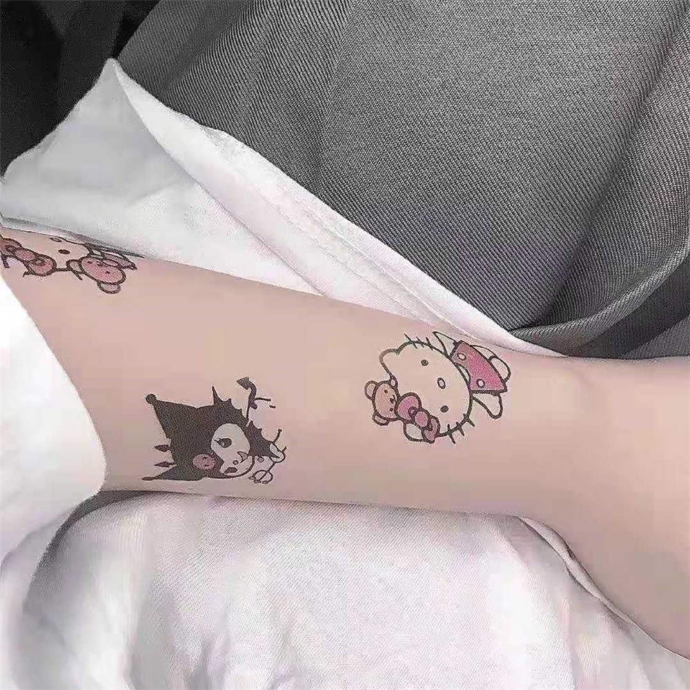 Set 25 Hình Xăm Dán Tạm Thời Chống Nước Lâu Trôi Hình Hoạt Hình Kuromi Sweet Girls