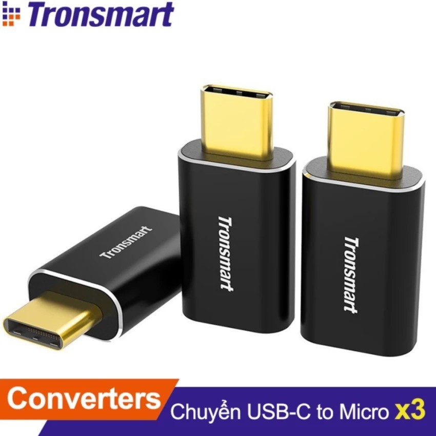 Bộ chuyển đổi TRONSMART CTMF3 từ USB-C sang MicroUSB 2.0 (3 bộ) - Hãng phân phối chính thức