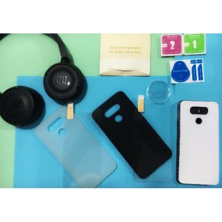 Combo lg g6  2 cường lực Full 2,5d + 1ốp lưng+ cường lực cam + dán carbon