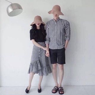 Chân váy caro đuôi cá (có ảnh thật)