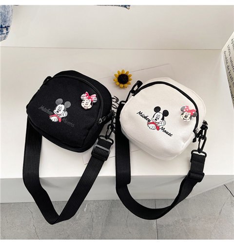 Disney Túi Đeo Chéo canvas In Hình Chuột Mickey Xinh Xắn Cho Nữ