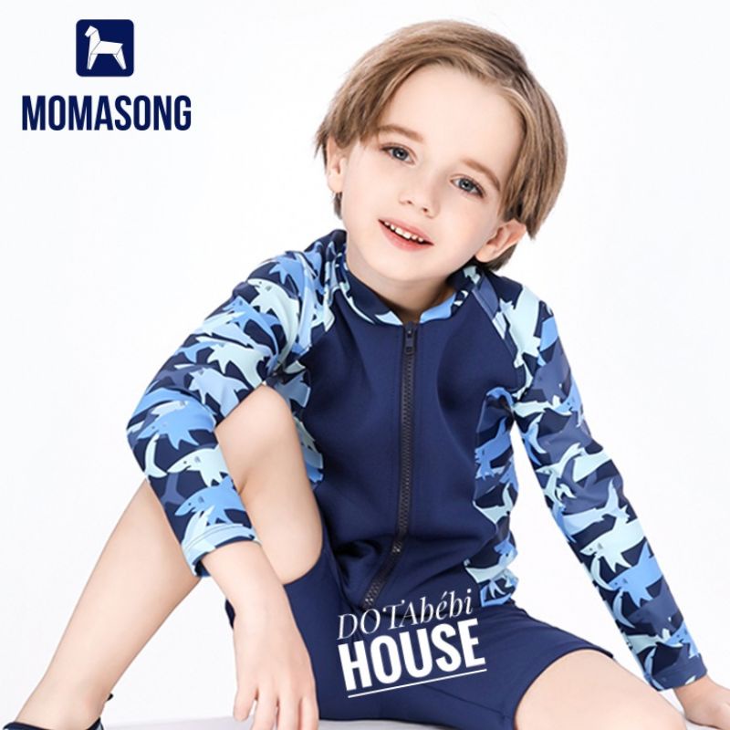 22-52kg tặng nón Đồ bơi rời tay dài MOMASONG UPF 50+ size đại cho bé trai cho nam người lớn mã SW0209 - DOTAbébi HOUSE