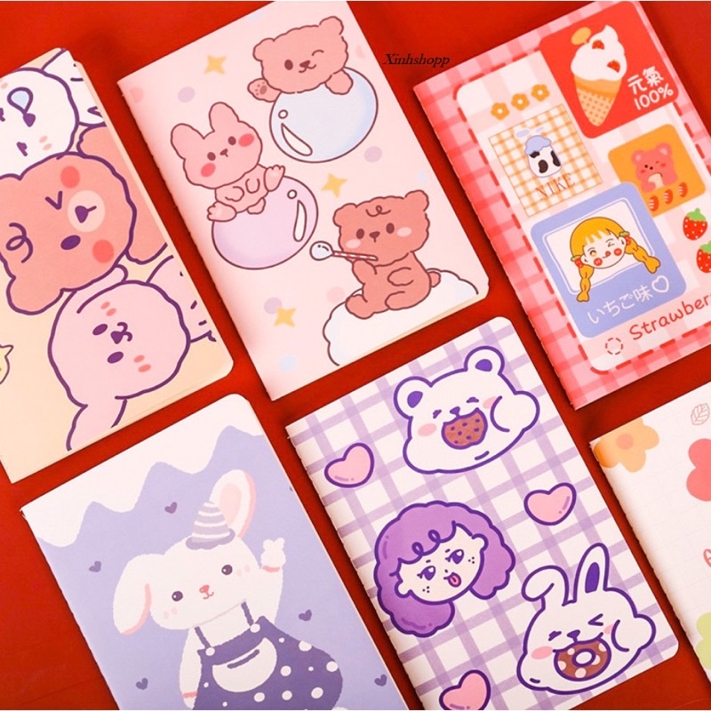 Sổ A5 Phong Cách Hàn Quốc Màu Pastel 60 Trang - Vở Kẻ Ngang A5 Dễ Thương Tiện Lợi
