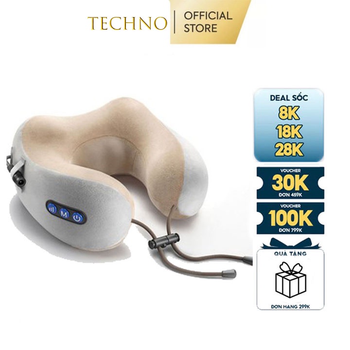 Gối massage cổ vai gáy chữ U hồng ngoại đa chức năng - mẫu gối mát xa cổ 2 phiên bản cao cấp mang lại cảm giác cực thích