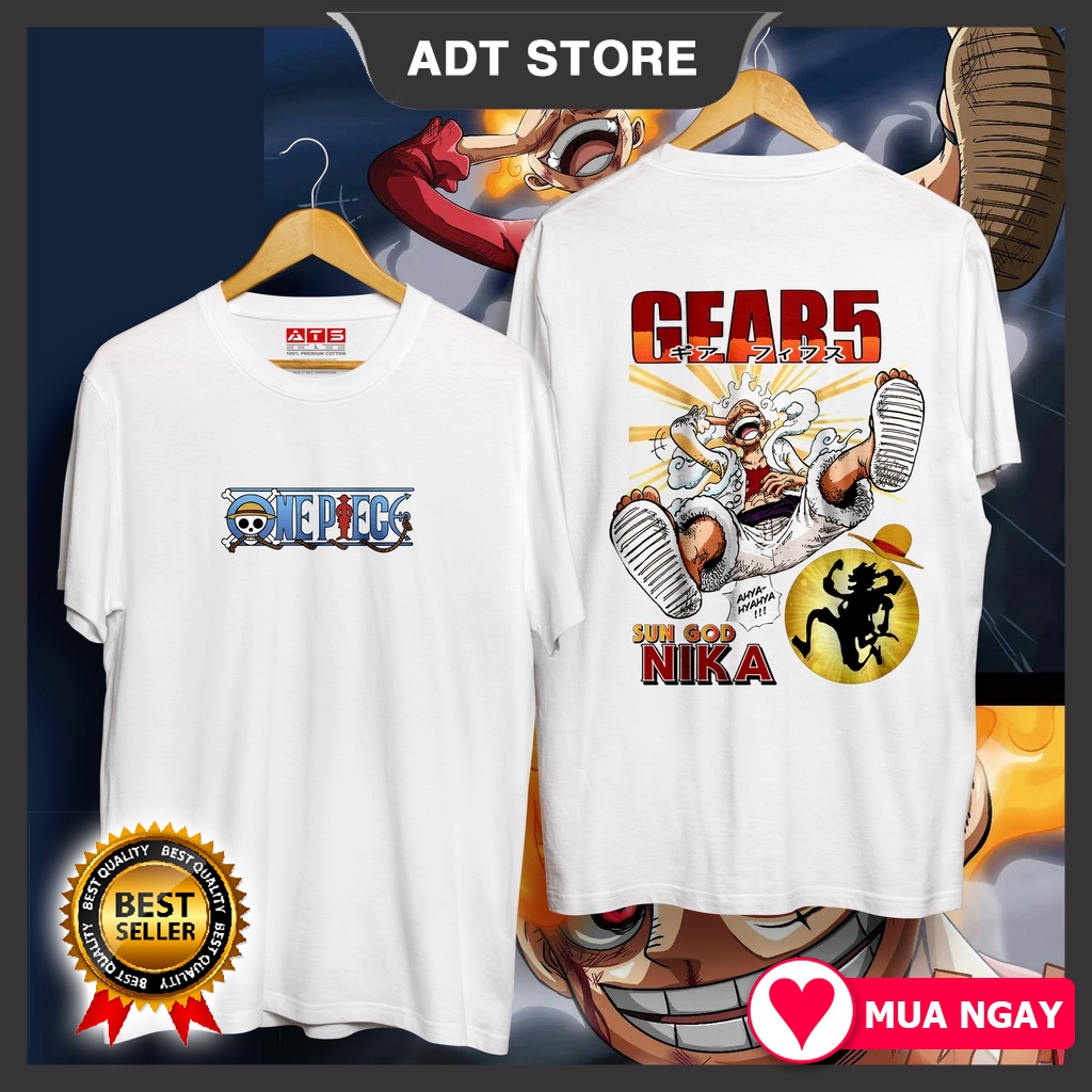 Áo thun Anime One Piece Luffy Design Sun God Nika cực HOT giá siêu rẻ mẫu mới bán chạy