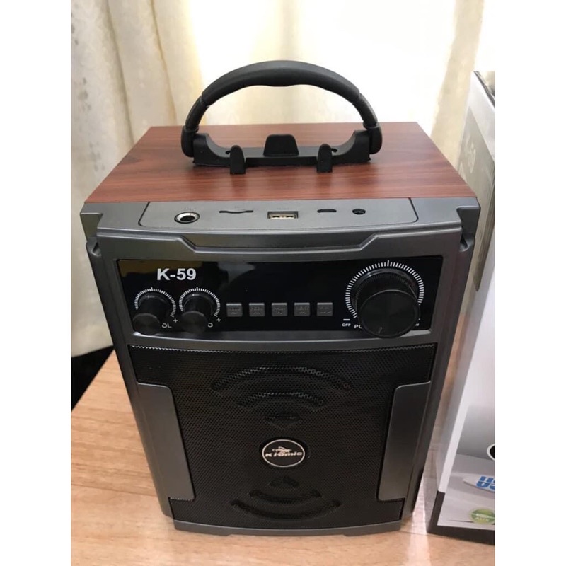 Loa Bluetooth Karaoke Mini-Kiomic K59,Loa Di Động Tặng Kèm 1 Mic Không Dây