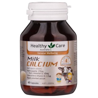 CANXI SỮA CHO BÉ HEALTHY CARE MILK CALCIUM 60 VIÊN