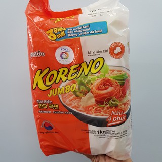 Mì Koreno Jumbo Vị Kim Chi 1kg (10 gói)