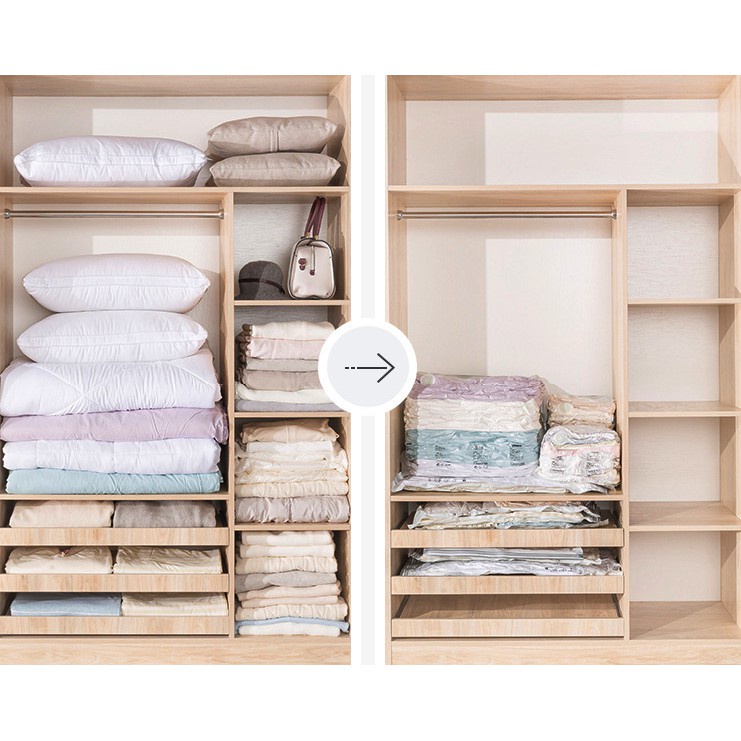 Túi Hút Chân Không Bảo Quản Quần Áo , Chăn màn , Ga Gối - Tiết Kiệm Tối Đa Diện Tích Không Gian 88325 Shop Kho Tổng VP88