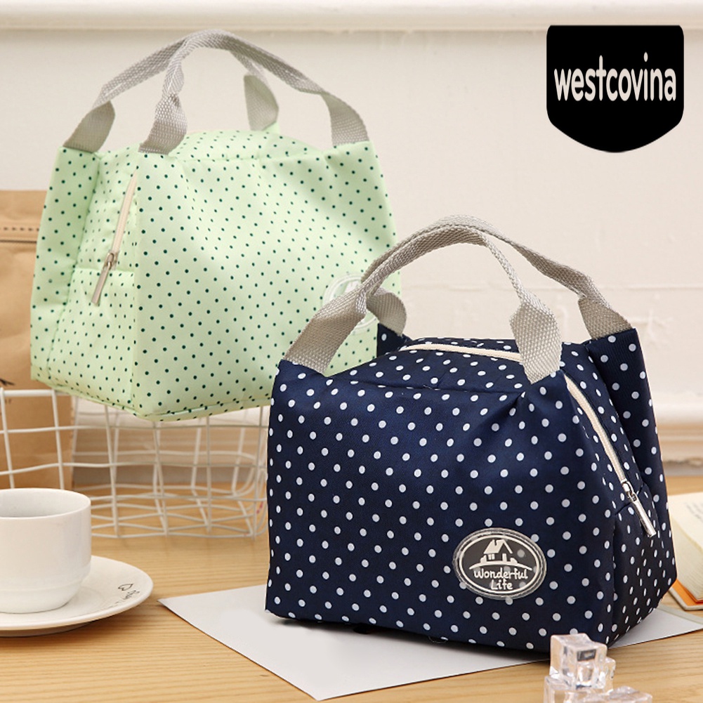 [Hot]☀ Túi Đựng Hộp Cơm Trưa Giữ Nhiệt Họa Tiết Sọc Có Thể Tái Sử Dụng Cho Học Sinh