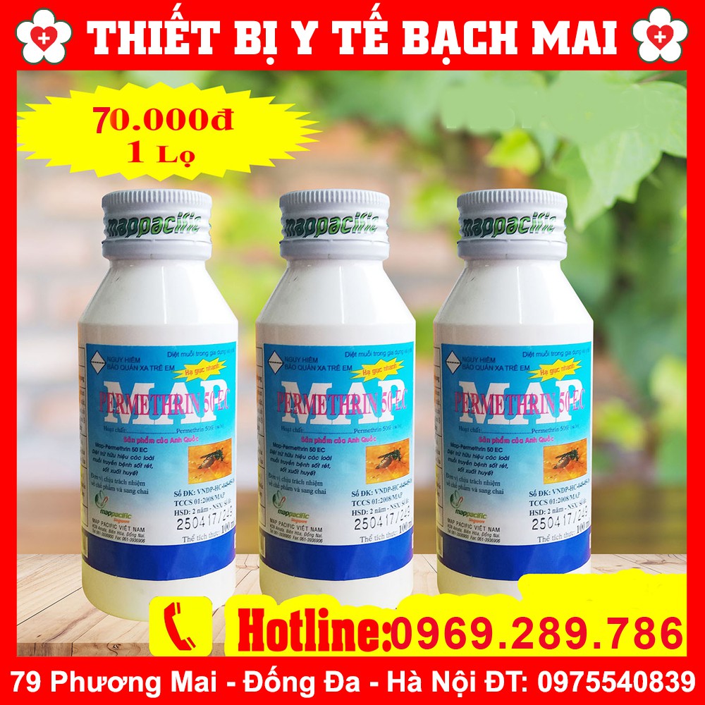 Thuốc Diệt Muỗi PERMETHRIN 50EC Chai 100ML [Chính Hãng Map PACIFIC]