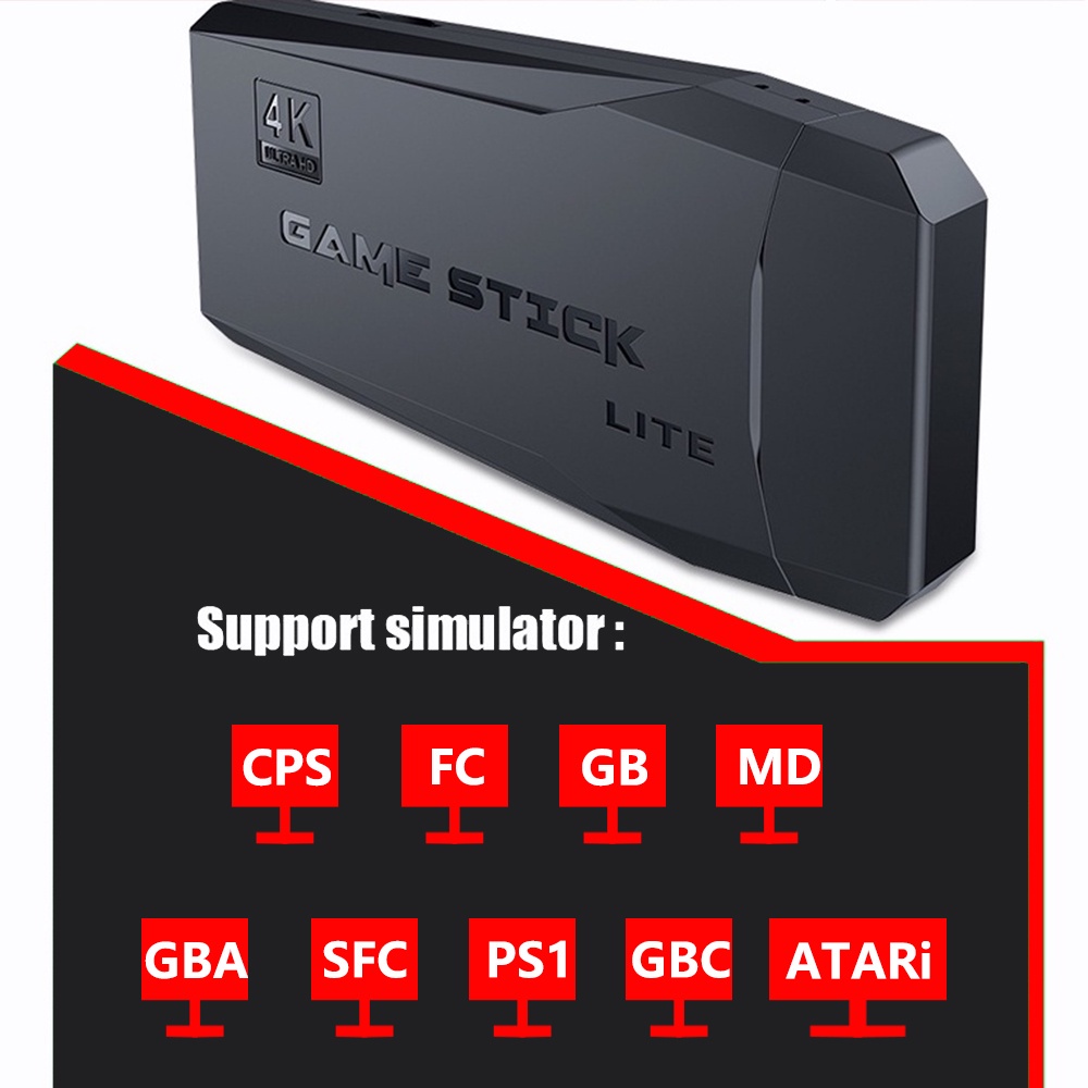 Game Stick 4k Pro 64GB-10.000 trò + 50 game mới tải thêm,32GB-3500 trò máy chơi game cầm tay không dây