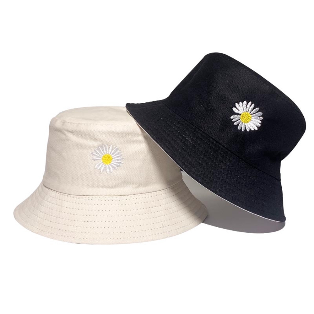 Nón Vành Chống Nắng Hai Mặt Họa Tiết Hoa Phong Cách Hàn Quốc Cho Nữ