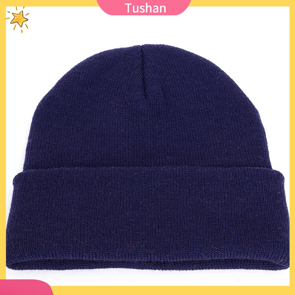 Mũ Len Màu Trơn Thêu Hình Người Phong Cách Hip Hop