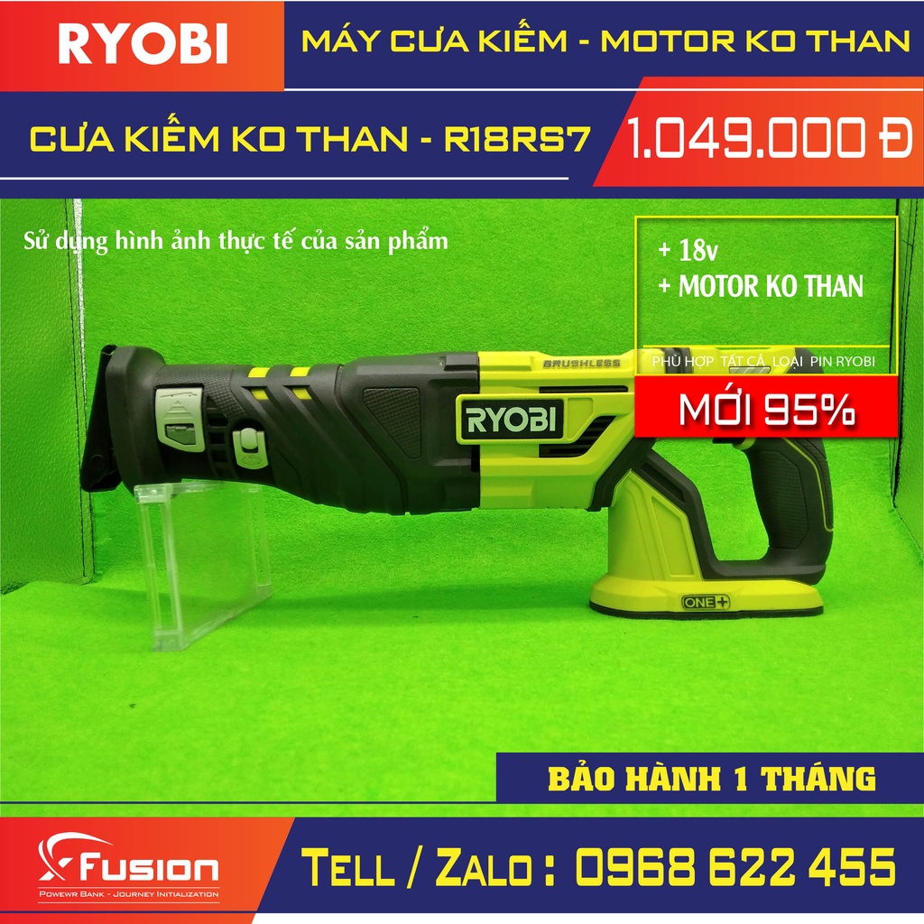 Bộ máy cưa kiếm ryobi