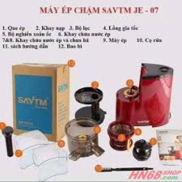 [Mã ELHA22 giảm 6% đơn 300K] Máy Ép Chậm Satvm JE-07 BH 12 tháng