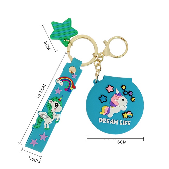 Móc Khóa Hình Kỳ Lân Có Gương 2in1 Siêu Tiện Dụng - Dumi Shop