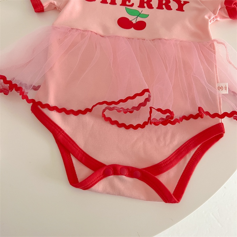Bộ Áo Thun + Chân Váy Họa Tiết cherry Dễ Thương Thời Trang Mùa Hè 2022 Cho Bé Gái