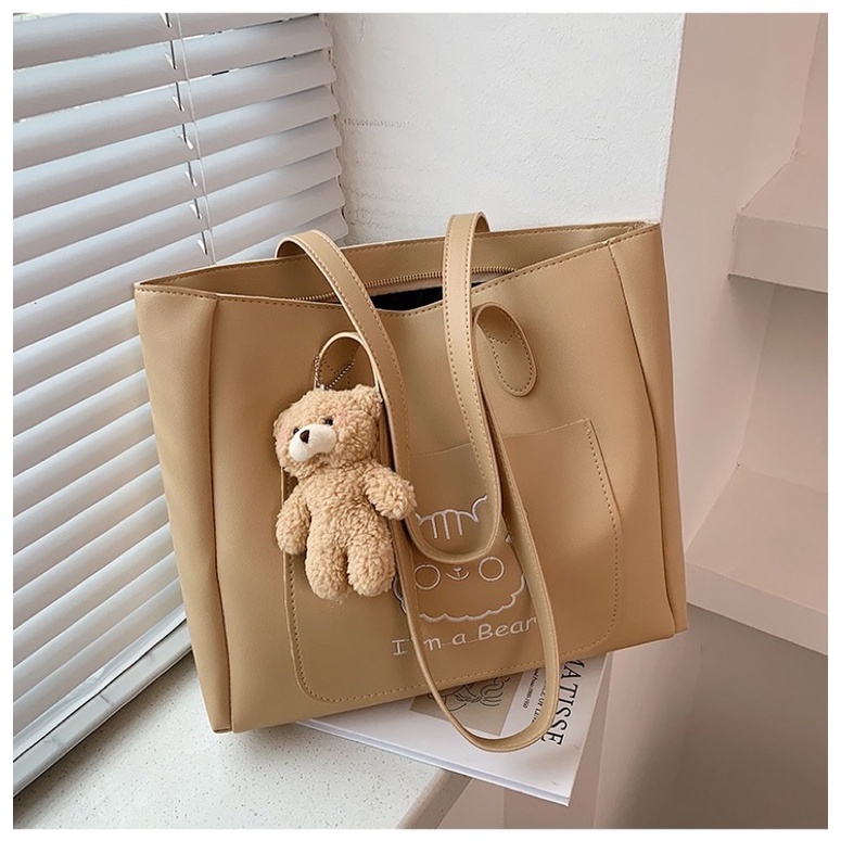[Tặng móc gấu] 🦋 Túi tote da, túi xách nữ thời trang đi học đi làm xinh xắn hình gấu  Đựng đồ thoải mái 🦄 HÀNG CÓ SẴN