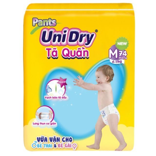 Tã dán/Tã quần Unidry Pants M74/L68/XL62/XXL56