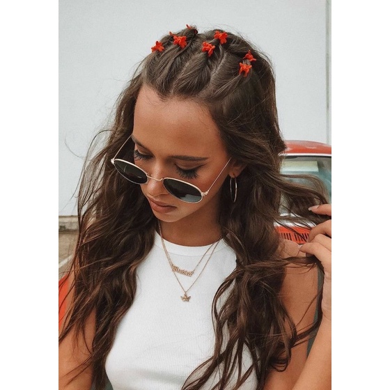 Set 20 Kẹp Tóc Hoa Mini Nhiều Màu Đáng Yêu Cho Nữ