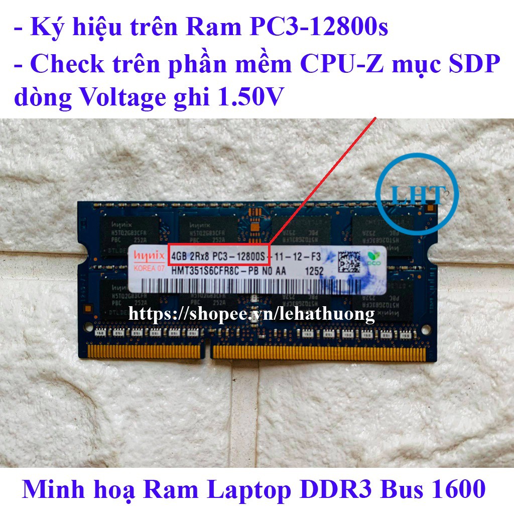 RAM Laptop 4G DDR3 Cũ Bóc Máy BUS 1333 1600 / Ram Laptop PC3-4G Cũ