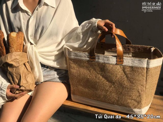 Túi tote thời trang từ vải bố cotton