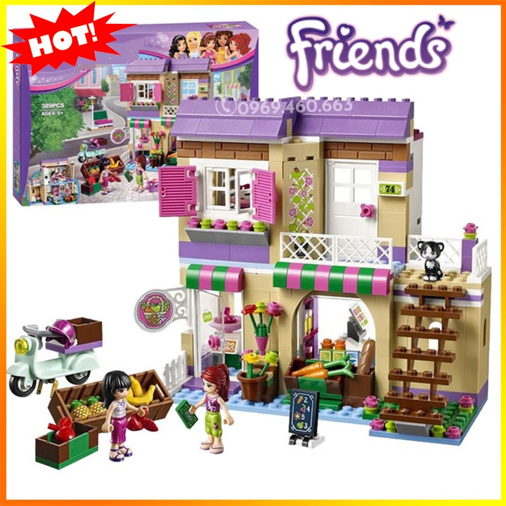 Lego Friends 41108 BELA 10495 389pcs Heartlake Food Market --Của hàng thực phẩm Quà cho các bé gái